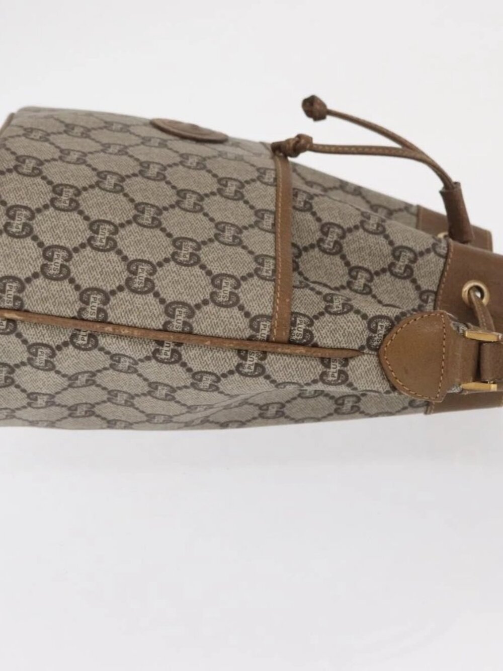 GUCCI GG Plus Supreme Shoulder Bag PVC Beige Gold Auth ka2009 - Picture 4 of 16